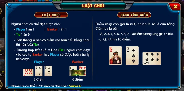 Cách Chơi Baccarat Super 6 Tại Gem88 Bất Bại Giúp Cược Thủ Hốt Bạc