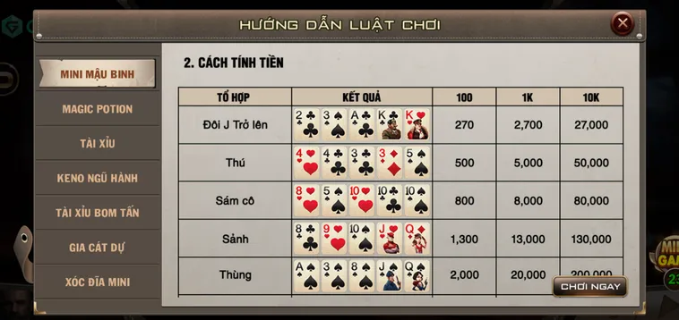 Cách Chơi Mini Mậu Binh Tại Gem88 Chi Tiết Nhất Cho Các Tân Thủ