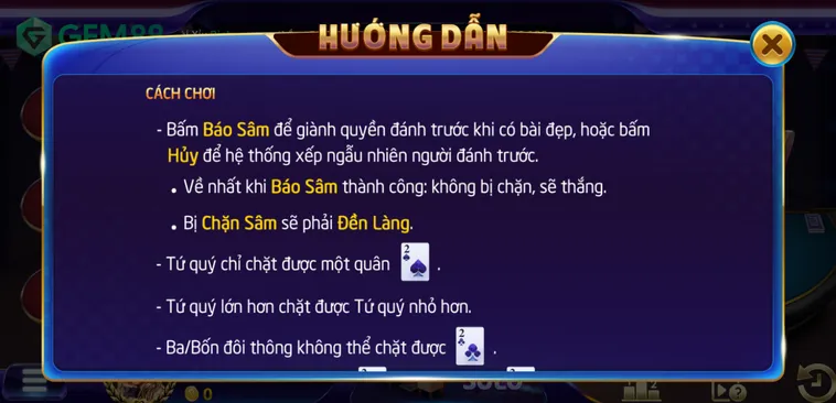 Bật Mí Cách Chơi Sâm Lốc Tại Gem88 Cực Kỳ Dễ Thắng Cho Bài Thủ